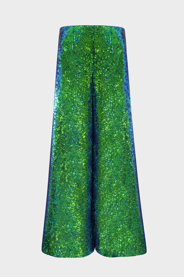 Blue and Green Sequined Trousers
