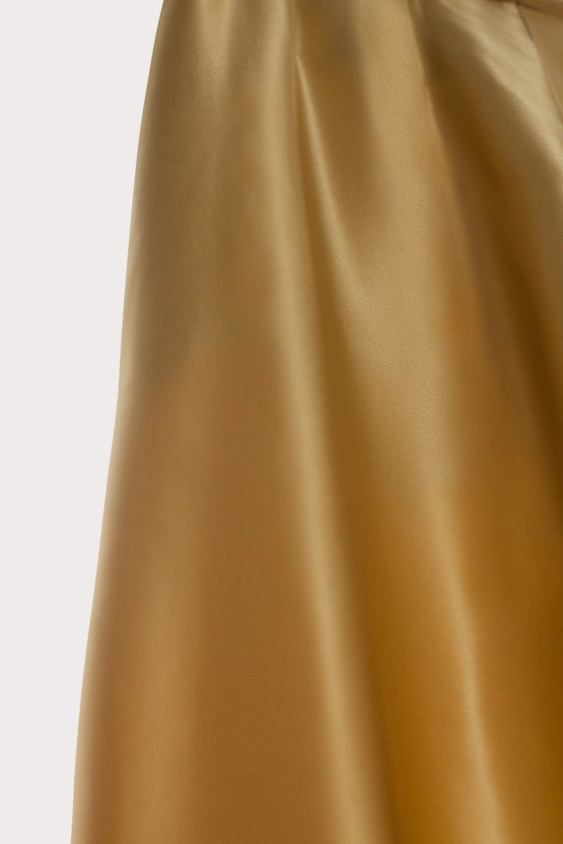 Gold Silk Satin Trousers