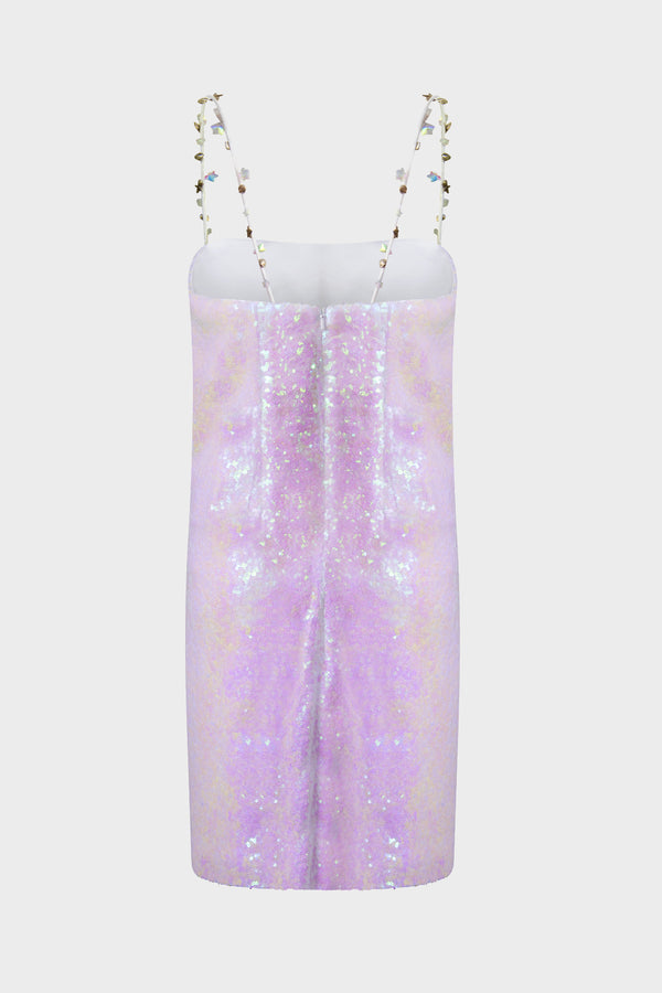 White Sequined Mini Dress