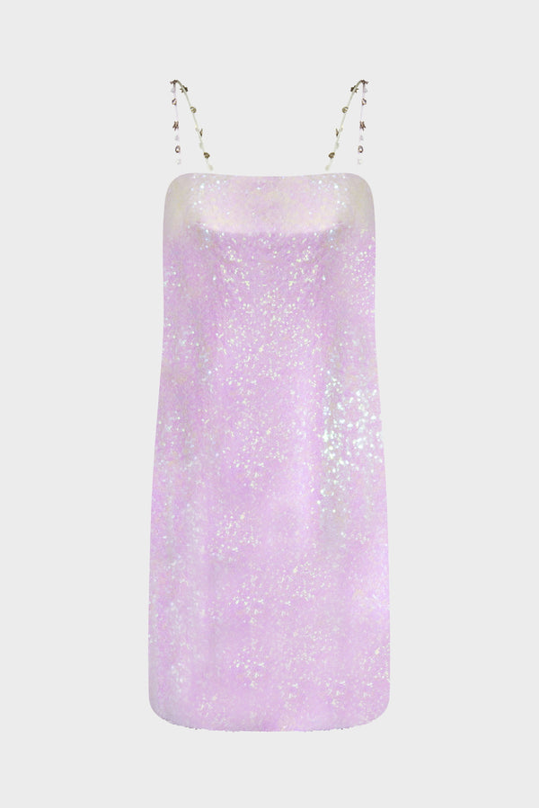 White Sequined Mini Dress
