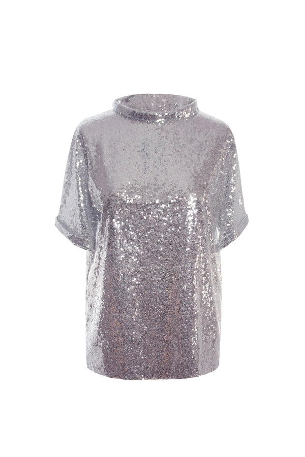 Silver Sequined Top